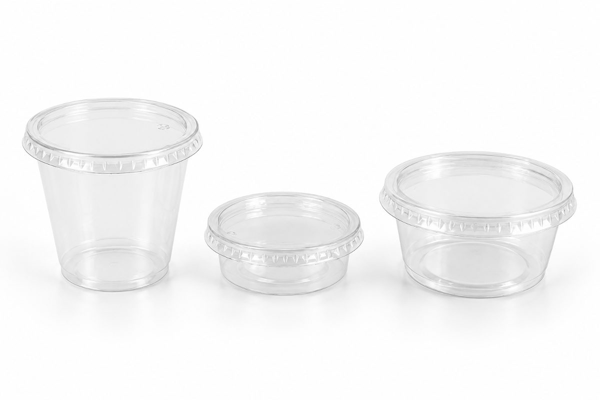 Clear Sauce Cups with Lids