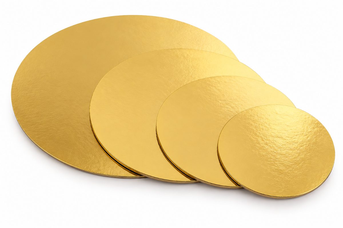 Round Gold Cake Boards