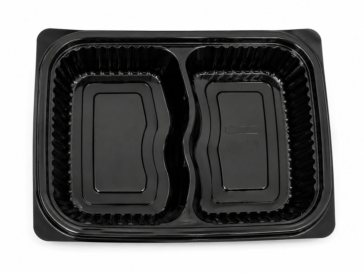 Two-Compartment Microwavable Food Container